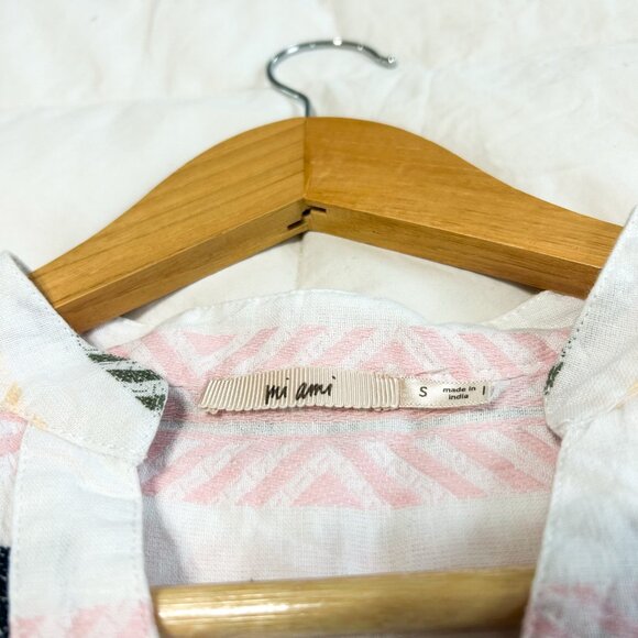 NWOT Mi Ami Francesca’s Wendy Boho Embroidered Bell Sleeve Peplum Blouse Small - Picture 3 of 8